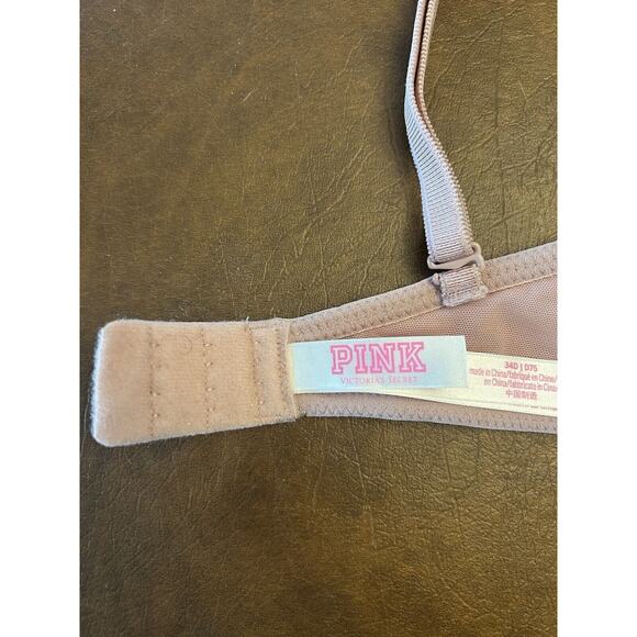 Victoria's Secret PINK Date Push Up Bra Underwire Lace Cup & Velvet Women’s 34D - Picture 6 of 8